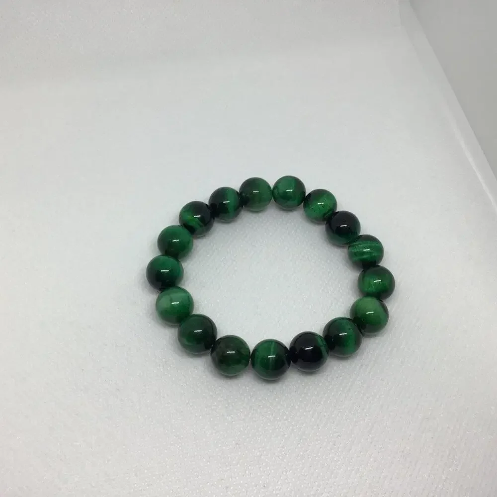 Genuine South African Tiger's Eye Bracelet - Green - Picture 3 of 3